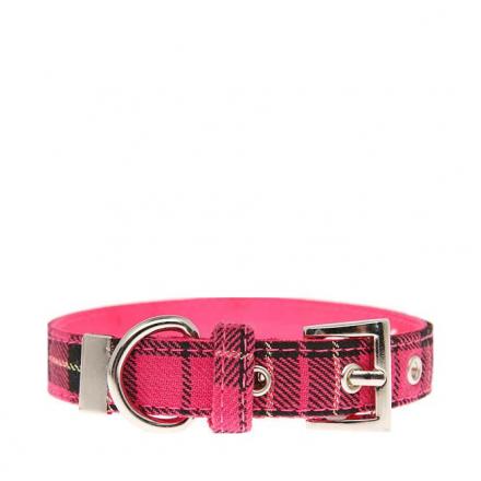 Urban Pup Halsband - Pink Tartan