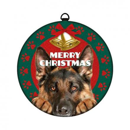 Weihnachtsdekoration mit Hundemotiv Schäferhund