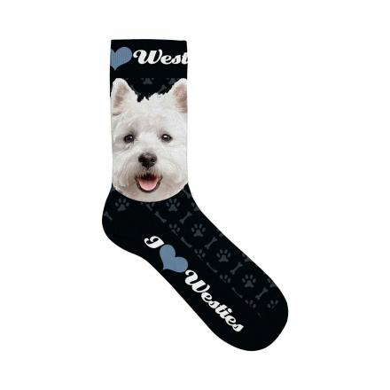 Socken mit Hundemotiv Westie