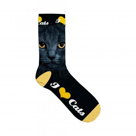 I Love Cats Socken Mit Katzenmotiv